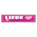 Blechschild "Liebe wie Zwiebeln schneiden, weinend...