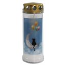 Ebersbacher Grablicht mit Golddeckel, Motiv Katze,...