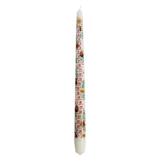 8er Pack Ebersbacher Adventskalenderkerzen gelackt, Weiß, (Ø x H) 22 x 290 mm