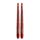 2er Pack Ebersbacher Adventskalenderkerzen gelackt, Rot, (Ø x H) 22 x 290 mm