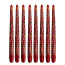 8er Pack Ebersbacher Adventskalenderkerzen gelackt, Rot, (Ø x H) 22 x 290 mm