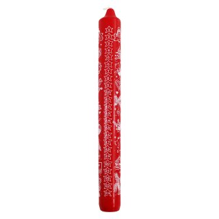 2er Pack Ebersbacher Adventskalenderkerzen, Motiv Weihnachten, Rot, (Ø x H) 30 x 300 mm