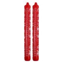 2er Pack Ebersbacher Adventskalenderkerzen, Motiv Weihnachten, Rot, (Ø x H) 30 x 300 mm