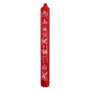 2er Pack Ebersbacher Adventskalenderkerzen, Motiv Weihnachten, Rot, (Ø x H) 30 x 300 mm