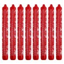 8er Pack Ebersbacher Adventskalenderkerzen, Motiv Weihnachten, Rot, (Ø x H) 30 x 300 mm