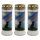 3er Pack Ebersbacher Grablichter mit Golddeckel, Motiv Hund, Weiß, (Ø x H) 65 x 170 mm