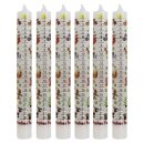 6er Pack Ebersbacher Adventskalenderkerzen, Motiv Frohes Fest, Weiß, (Ø x H) 25 x 300 mm