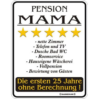 Magnet Türmagnet "Pension Mama" weiß