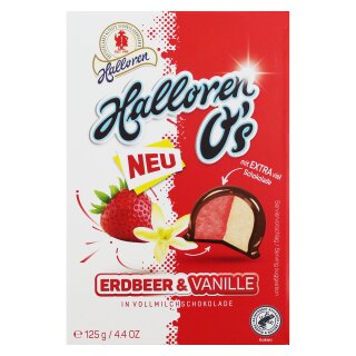 3er Pack Halloren O´s Kugeln Erdbeer & Vanille (3 x 125 g)