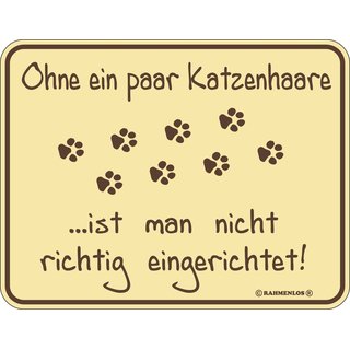 Magnet Türmagnet "Katzenhaare" gelb