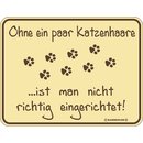 Magnet Türmagnet "Katzenhaare" gelb