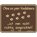 Magnet Türmagnet "Hundehaare" braun