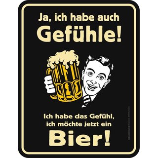 Magnet Türmagnet "Gefühle Bier" schwarz