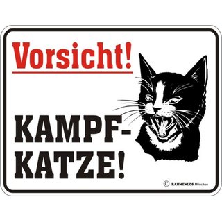 Magnet Türmagnet "Kampfkatze" weiß