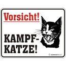 Magnet Türmagnet "Kampfkatze" weiß