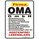Magnet Türmagnet "Oma GmbH" weiß