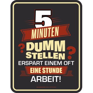 Magnet Türmagnet "5 Minuten dumm stellen" schwarz