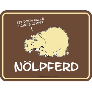 Magnet Türmagnet Nölpferd braun