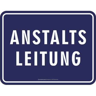 Magnet Türmagnet "Anstaltsleitung" blau