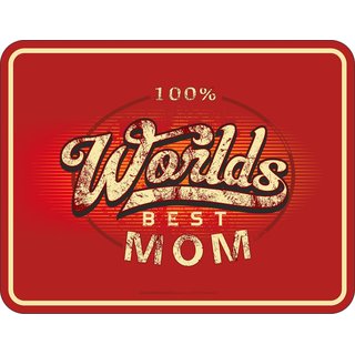 Magnet Türmagnet "100% Worlds best Mom" rot