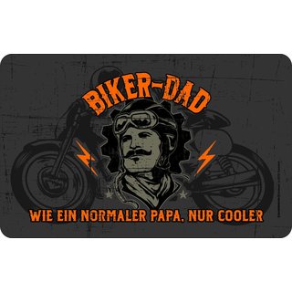 Schneidebrett mit Druckmotiv "Biker-Dad"