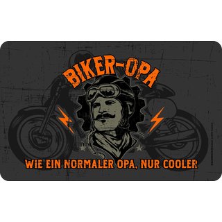 Schneidebrett mit Druckmotiv "Biker Opa"