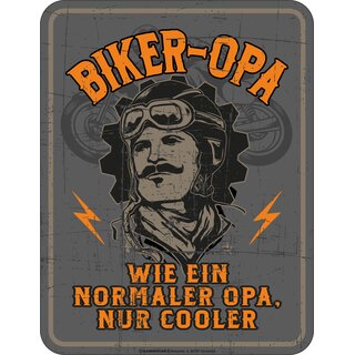 Blechschild mit Motiv/Spruch "Biker Opa"
