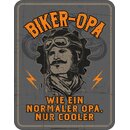 Blechschild mit Motiv/Spruch "Biker Opa"