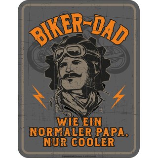 Blechschild mit Motiv/Spruch "Biker Dad"