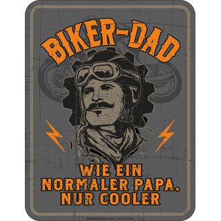 Blechschild mit Motiv/Spruch "Biker Dad"