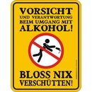 Blechschild mit Motiv/Spruch "Bloss nix...