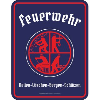 Blechschild mit Motiv/Spruch "Feuerwehr Logo"