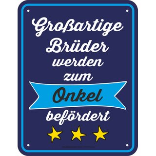 Blechschild mit Motiv/Spruch "Großartige Brüder"
