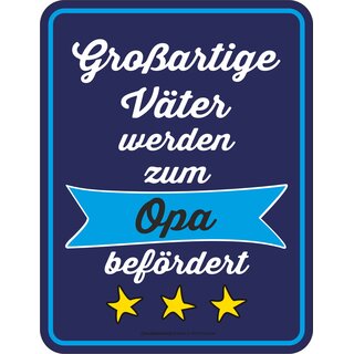 Blechschild mit Motiv/Spruch "Großartige Väter"