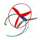 Windrad Propeller - Spiel mit 2 Drehscheiben