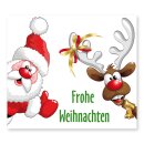 Weihnachtsaufkleber Weihnachtssticker-Rentier Folie...