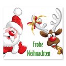 Weihnachtsaufkleber Weihnachtssticker-Rentier...