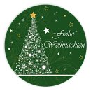 Weihnachtsaufkleber Tannenbaum rund Ø 30 mm, 100...