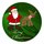 Weinachtsaufkleber Merry Christmas Weihnachtsmann rund 30 mm 100 Stück auf Rolle