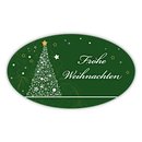 Weihnachtsaufkleber Weihnachten Tannenbaum oval 60 x 35...