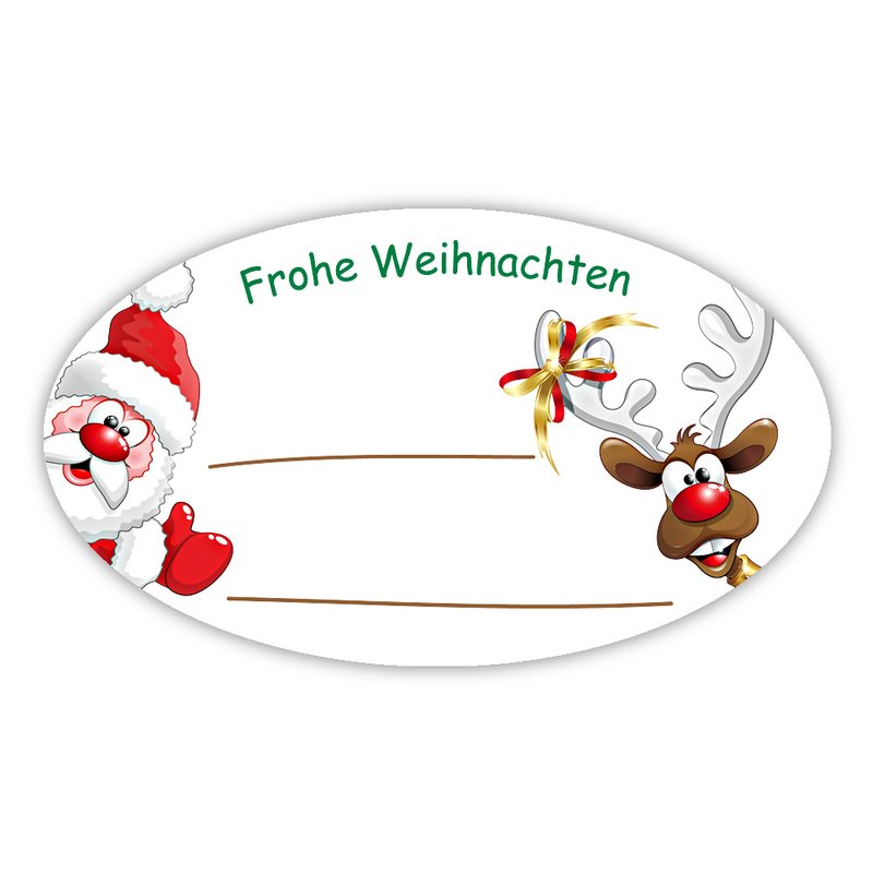 UB Weihnachtsfahne, 90x150 Cm, Mit Rentier & Weihnachtsmann, Wetterfest