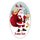Weihnachtsaufkleber Ho, Ho Ho Frohes Fest oval 35 x 60 mm, 100 Stück auf Rolle