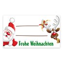 Weihnachtsaufkleber Weihnachtsmann und Rentier zum...