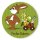 Oster-Aufkleber Sticker Frohe Ostern Osterhase rund Ø 30 mm PE-Folie 100Stk