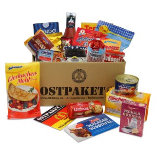 Ostpaket Lebensmittel mit 19 Produkten