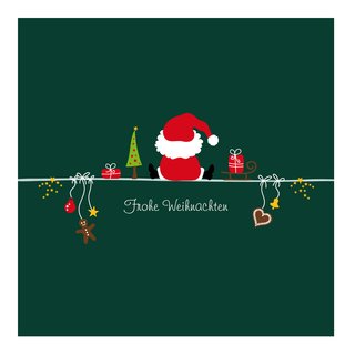 10er Pack Geschenkkarten "Frohe Weihnachten" Weihnachtsmann