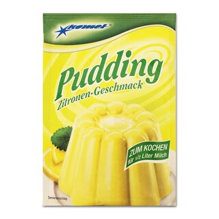 Komet Pudding Zitronen-Geschmack 40 g zum Kochen Puddingpulver Puddingdessert Dessert Dessertpulver