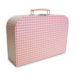 Kinderkoffer rosa/weiß kariert 35 cm Größe: ca. 35 x 22,5 x 10 cm