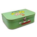 Kinderkoffer 40 cm hellgrün mit Hühnerfamilie und Wunschname