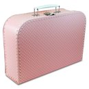 Kinderkoffer rosa mit kleinen weißen Punkten 30 cm